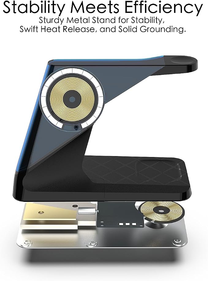 3 in 1 Charging Station for Apple Devices, Mag-Safe Charger Stand, Wireless - Image 5