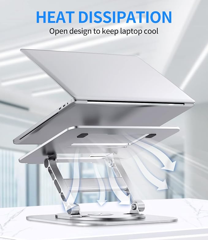 Adjustable Laptop Stand with 360 Rotating Base, Stable Computer Stand - Image 6