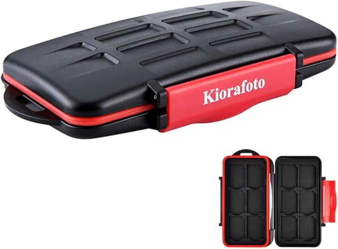Kiorafoto 12 Slots SD SDHC SDXC Card Holder Case Professional Water-Resistant - Image 9