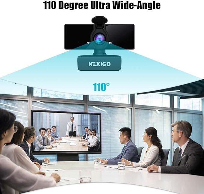 NexiGo N660 1080P Business Webcam, Dual Microphone & Privacy Cover, USB FHD Web - Image 6