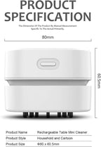 ODISTAR Desktop Vacuum Cleaner, Mini Table dust Sweeper Energy Saving, High - Image 2