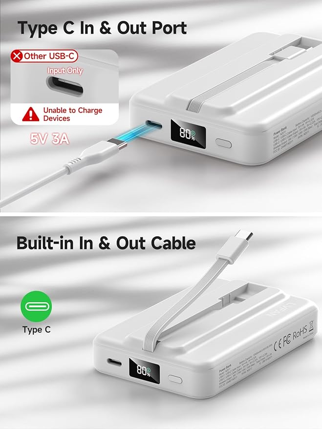LVFAN for Magsafe Power Bank 10000mAh, Fast Charging Wireless Magnetic Portable - Image 7