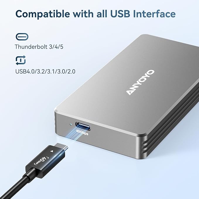 ANYOYO 40Gbps M.2 NVMe SSD Enclosure - Image 7