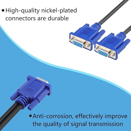 PASOW VGA Splitter Cable 1080P Dual VGA Monitor Y Cable 1 Male to 2 Female - Image 4