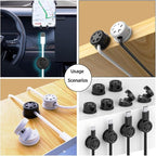 11PCS Cable Management Cord Holder Organizer, Magnetic Cable Clips Adhesive - Image 4