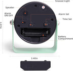 Analog Alarm Clock, Silent Non-Ticking Quartz Movement, Battery-Operated - Image 3