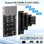 MAIWO Dual NVMe Clone SSD Enclosure, USB3.2 GEN2X2 10Gbps, Support AHCI to NVMe - Image 3