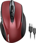 TECKNET Rechargeable Wireless Mouse, 2.4G Silent Mouse, Quiet Click, 6 by Tecknet