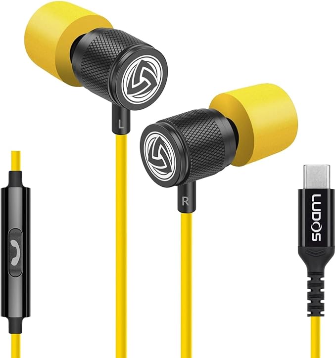LUDOS Ultra USB C Headphones for iPhone 16 15 Pro Max Plus iPad Pro, 5 Years by Ludos