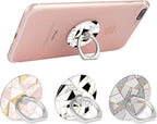 Bonoma Phone Ring Grip, 3 Pack Geometric Marble 360 Degree Rotation 180 Degree - Image 3