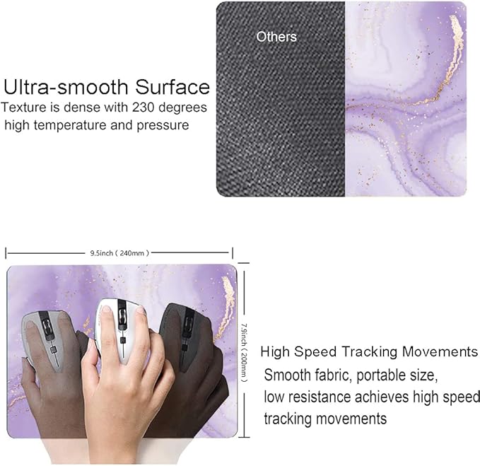 Mouse Pad, Washable Square Cloth Mousepad - Image 3