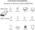 USB A Male to USB C Female OTG Adapter, USB 3.2 GEN2 10Gbps One-Sided - Image 2