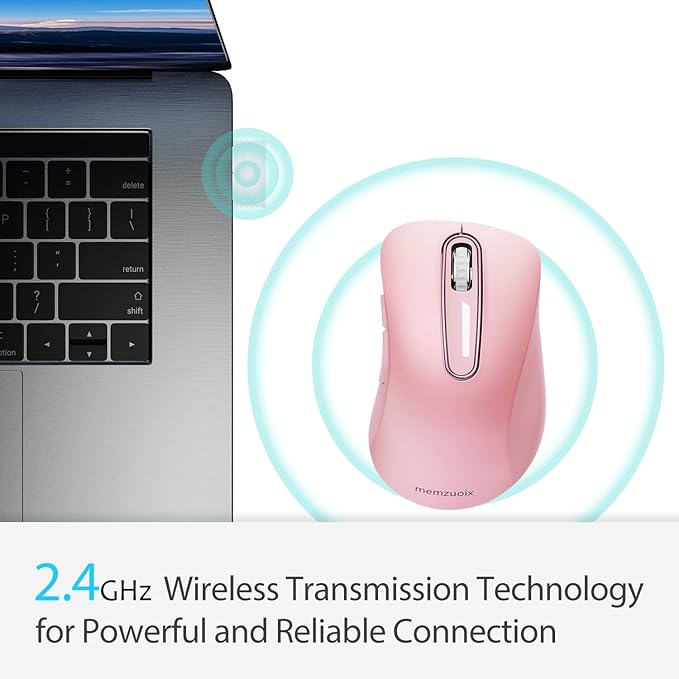 memzuoix 2.4G Wireless Mouse, 1400 DPI Mobile Optical Cordless Mouse - Image 4