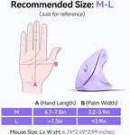 TECKNET Ergonomic Mouse, Wireless Bluetooth Vertical Mouse, 4800 DPI Optical - Image 4