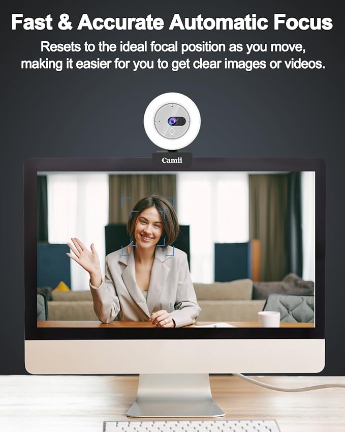 2K Webcam with Light, HD Webcam - Image 5