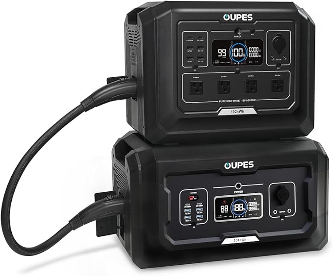 OUPES Mega 1 Power Station 3072Wh Kit – 2000W Output, 36min Fast Charge by OUPES