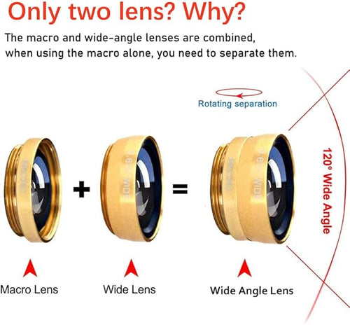 3 in 1 Cell Phone Camera Lens Kit Wide Angle Macro Fisheye Lens Universal - Image 2