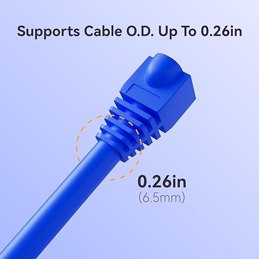 CableGeeker 100-Pack Cat6 / Cat5e RJ45 Strain Relief Boots, RJ45 Boot, Cat 6 - Image 3