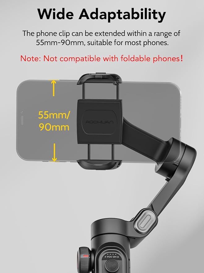 Phone Gimbal Stabilizer 3-Axis Smartphone Foldable Handheld Gimbal - Image 8