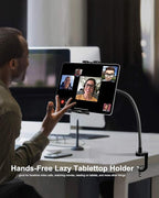 woleyi Gooseneck Tablet Holder Mount, Heavy Duty Desk/Bed Tablet Stand - Image 7