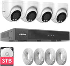 H.VIEW 4K Security Camera System, 4K/8MP 8CH NVR by HVIEW