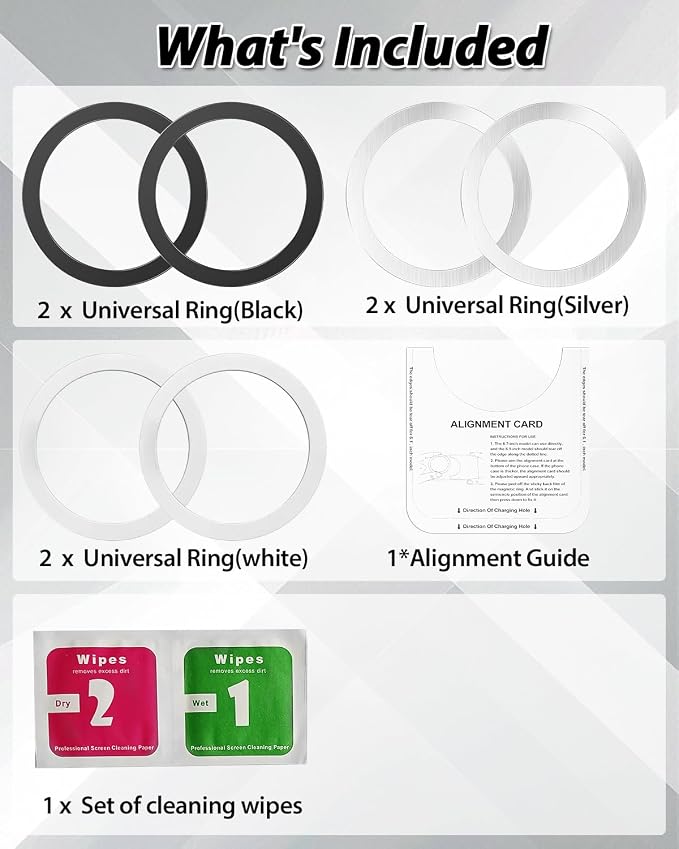 Metal Rings 6PCS, Ultra-Thin for MagSafe Sticker, Magnetic Adapter, Phone Cases - Image 7