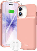 GIN FOXI Battery Case for iPhone 17, Charging Case Charger 8500mAh Ultra-Slim by GINFOXI
