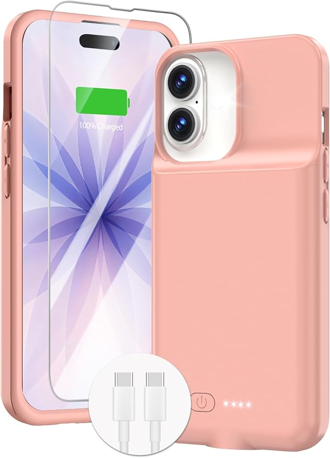 GIN FOXI Battery Case for iPhone 17, Charging Case Charger 8500mAh Ultra-Slim by GINFOXI