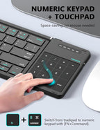 Nillkin Foldable Keyboard with Touchpad, Full Size Keys, Large Trackpad Small - Image 4