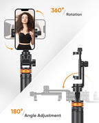 EUCOS 62" Phone Tripod, Tripod for iPhone & Selfie Stick Tripod - Image 6