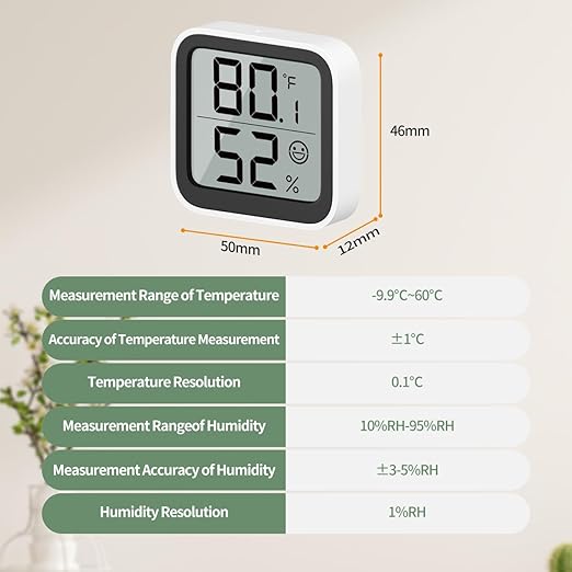 NOKLEAD Thermometer Humidity Meter Inside Mini Hygrometer Monitor Room - Image 5