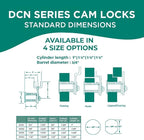 Olympus Lock DCN2 Rekeyable Cam Locks | 1-1/8" Cylinder 101 Key Lock, Keyed - Image 4