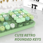 Green Wireless Keyboard and Mouse, KOOTOP Cute Green Colorful Keyboard and Mouse - Image 2