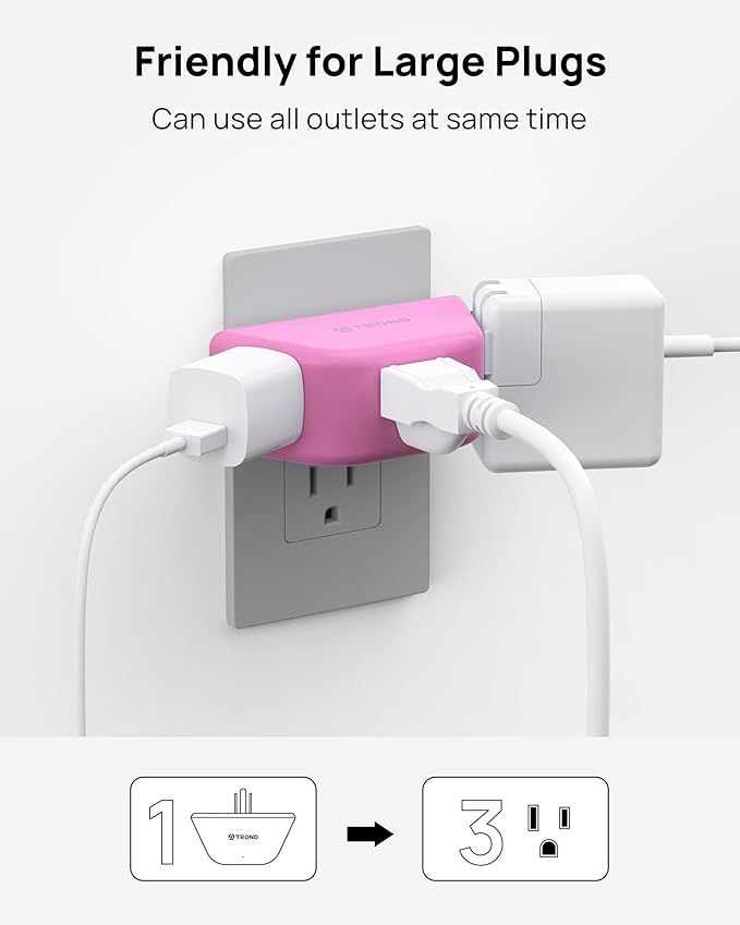 TROND Pink Outlet Extender - Image 3