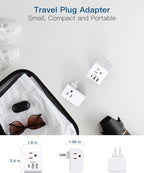 2 Pack US to Japan Plug Adapter, 2 Prong to 3 Prong Outlet Adapter - Image 6