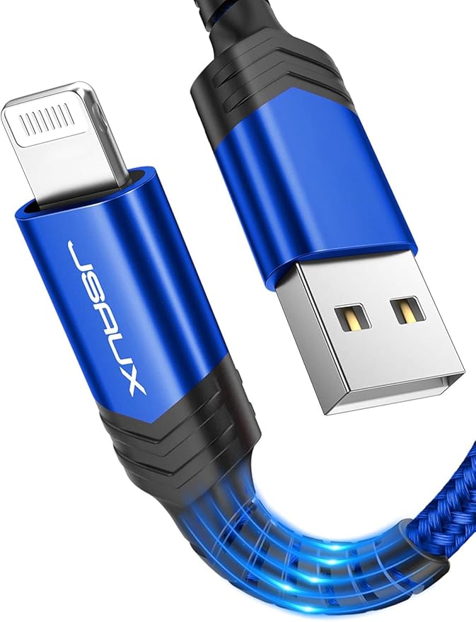 JSAUX Apple MFi Certified Lightning Cable 4ft, iPhone Charger Cable Nylon by JSAUX