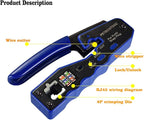 RJ45 Crimp Tool for Cat6 Cat5e Cat5 Pass Through Connectors, All-in-one EZ - Image 2