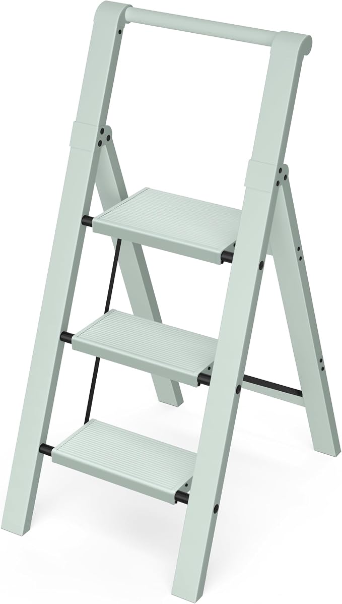 Taranta 3 Step Ladder, Lightweight Aluminum Step Stool by TARANTA