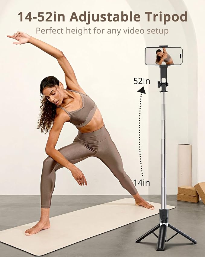 UBeesize Selfie Stick Tripod for iPhone and Android, Portable Selfie Sticks - Image 2