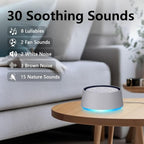 Brown Noise Sound Machine with 30 Soothing Sounds White Noise Machine 12 Colors - Image 2