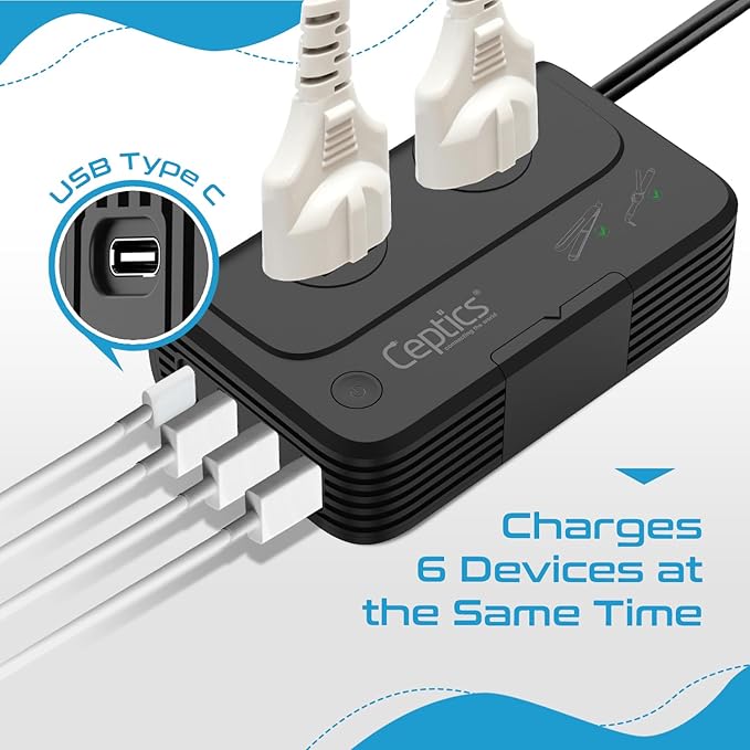 Ceptics - 6 in 1 Travel Adapter and Voltage Converter, 220V to 110V Converter - Image 6