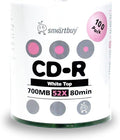 Smartbuy 700mb/80min 52x CD-R White Top Blank Video Recordable Media Disc by Smartbuy