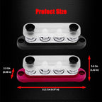 4 x M8 Studs Power Distribution Block Bus Bar 12V, Ampper 4.3" 200A Marine - Image 5