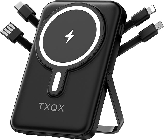 Wireless Portable Charger 10000mAh, Magnetic Power Bank by TXQX