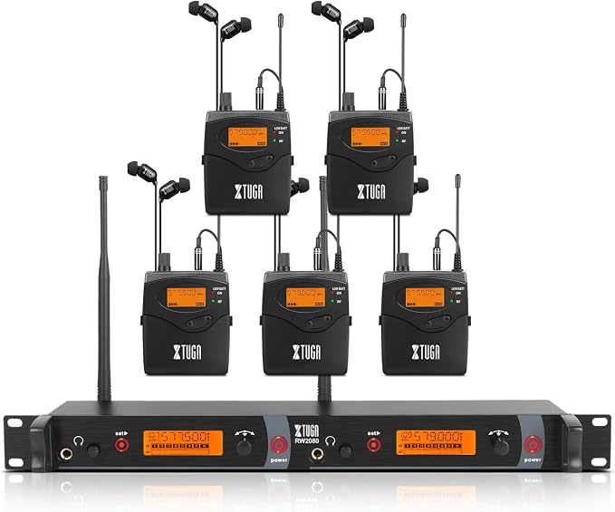 XTUGA RW2080 Wireless in Ear Monitor System Mono Design Dual Channel Wireless by XTUGA