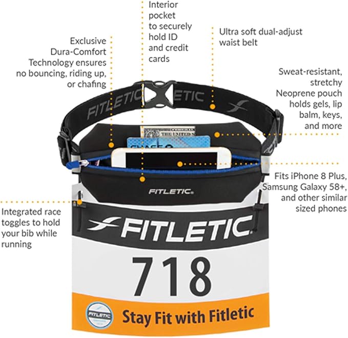 Fitletic Neo Race Belt, 10k | Running Belt | N01R-01 - Image 5