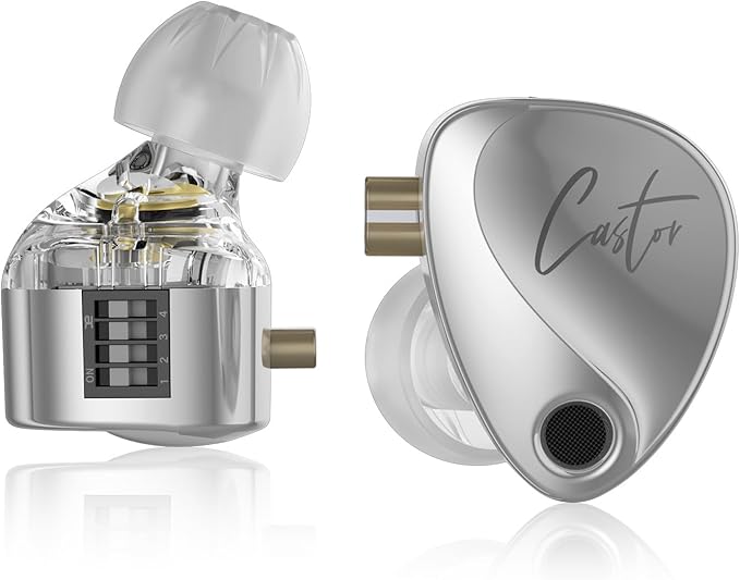 KZ Castor in Ear HiFi Earphone 2DD Dynamic High-end Tunable IEM Earphones in by HHIFIHEAR