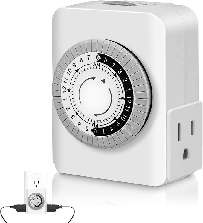 Timers for Electrical Outlets Indoor, AaiVrylliz 3-Prong Dual Outlet Timer - Image 9