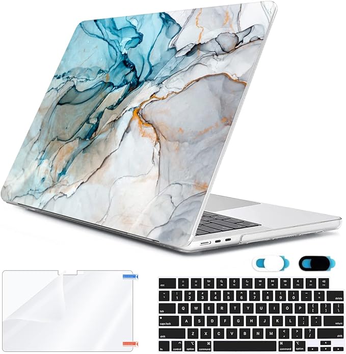 Compatible with M4 2025 MacBook Air 13.6 inch Case A3240 with Touch ID 2022 by HOHAIYOO