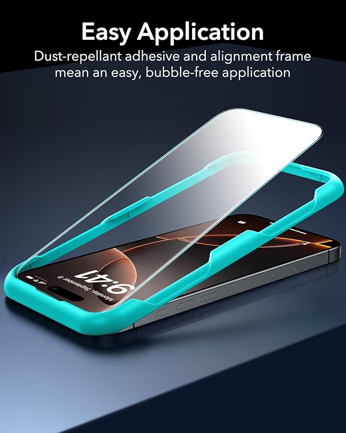 ESR 3 Pack for iPhone 16 Pro Max Screen Protector, Tempered Glass Film - Image 3